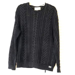 Black Ralph Lauren cable sweater (large)